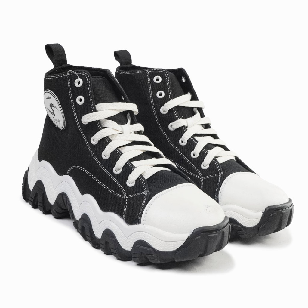 SEPATU SNEAKERS WANITA - JOHNSON INFINITE BLACK | BEIGE | WHITE