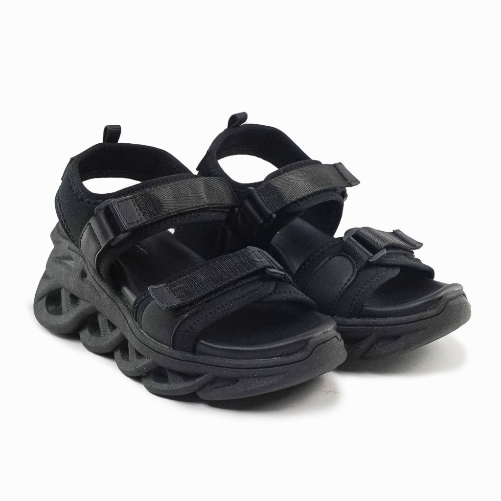 Sandal Wanita Johnson - Volant Black