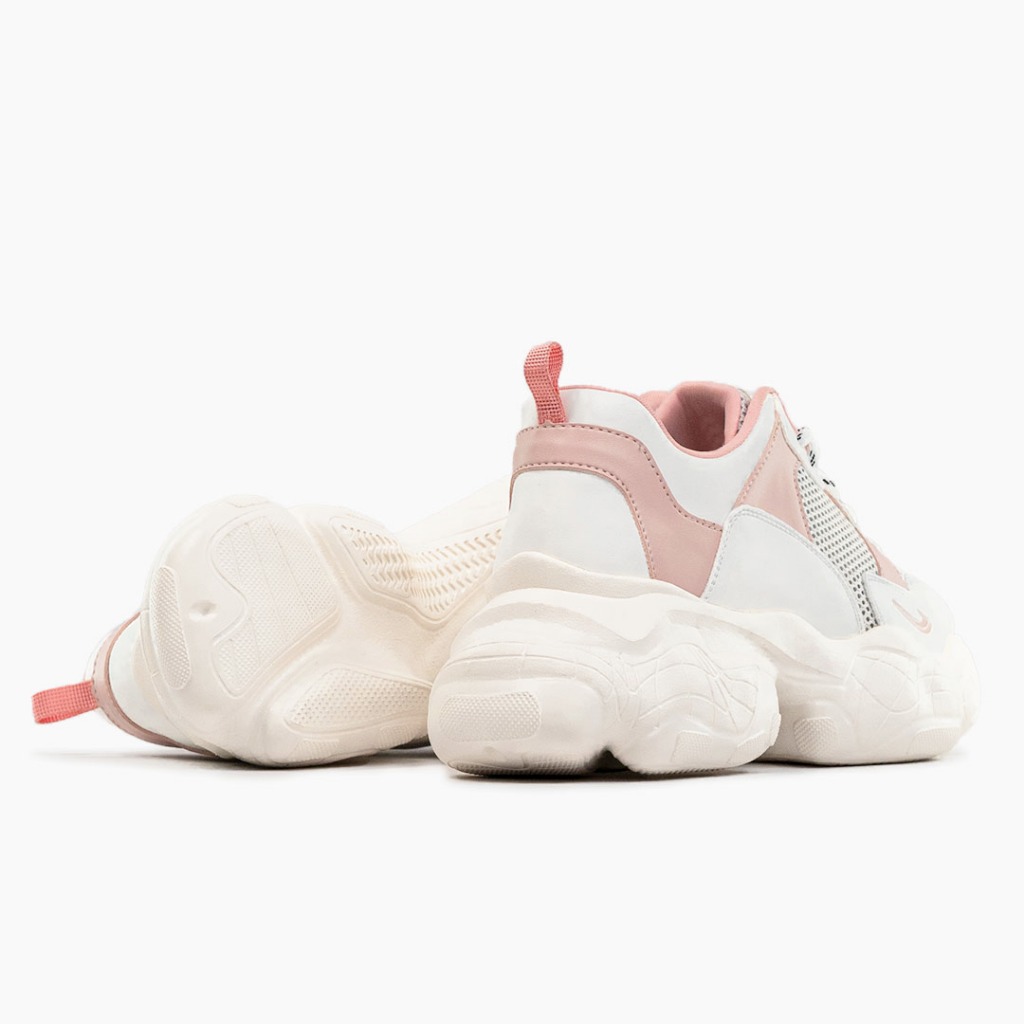 Sepatu Sneakers Wanita Johnson - ion White Pink
