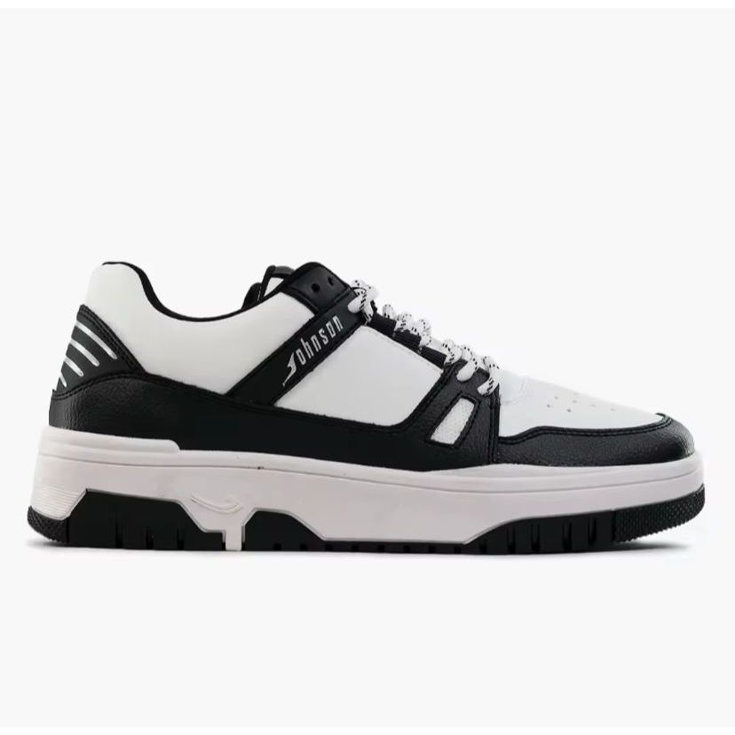 SEPATU SNEAKERS JOHNSON - SIRIUS WHITE BLACK