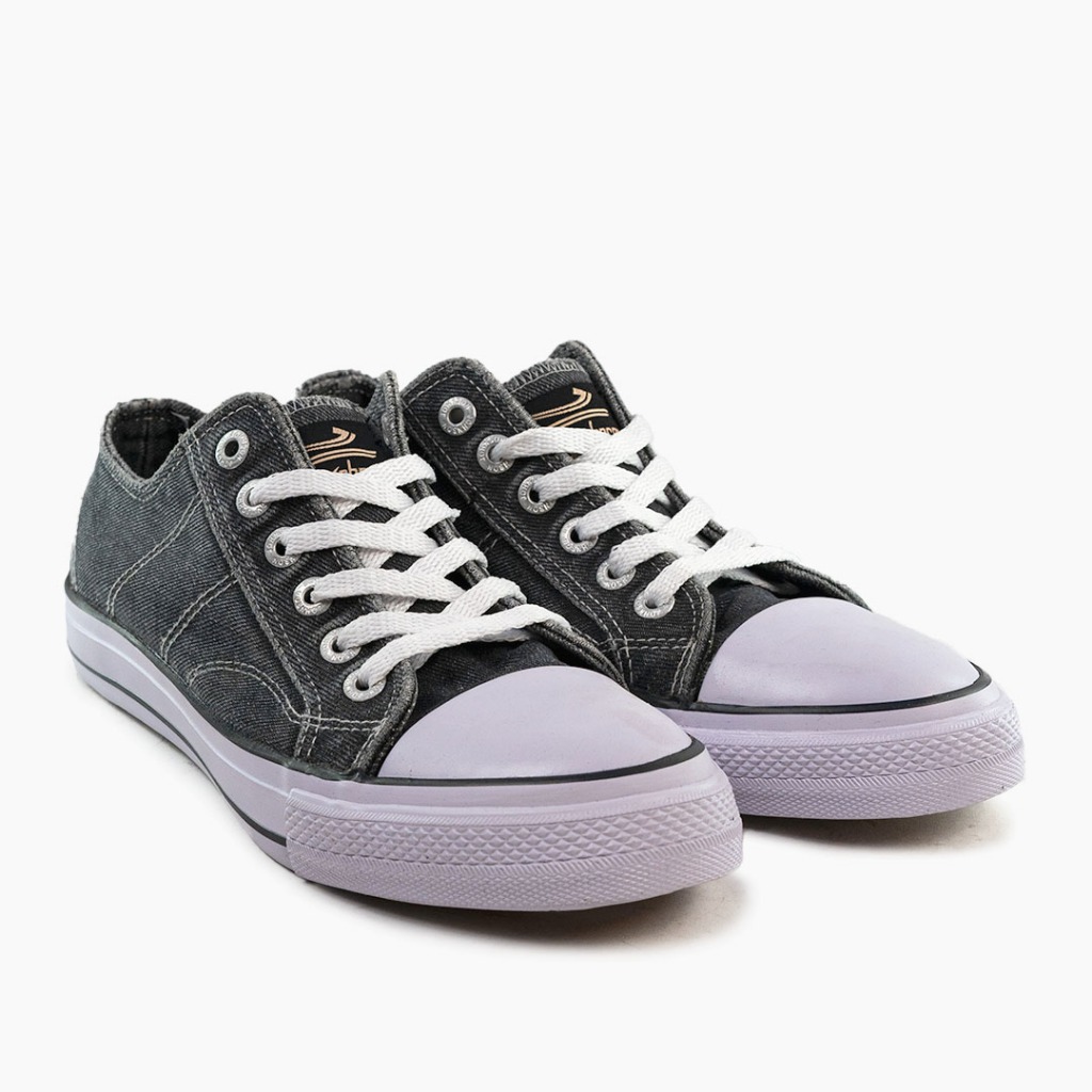SEPATU SNEAKERS JOHNSON - CLASSIC LOWCUT (LC) DENIM BLACK