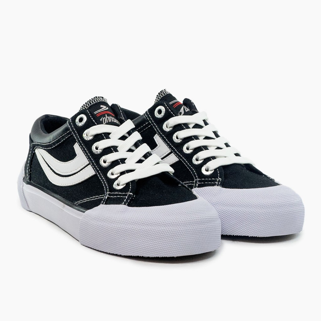 SEPATU SNEAKERS JOHNSON - GALAXY S LOWCUT (LC) BLACK WHITE