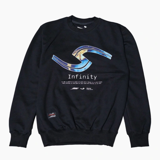 Image of Johnson - Sweater Crewneck Infinity Black