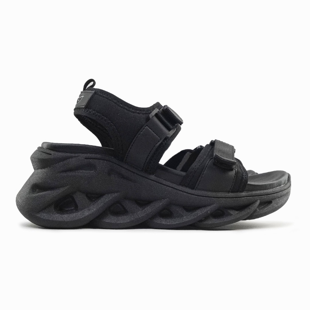 Sandal Wanita Johnson - Volant Black