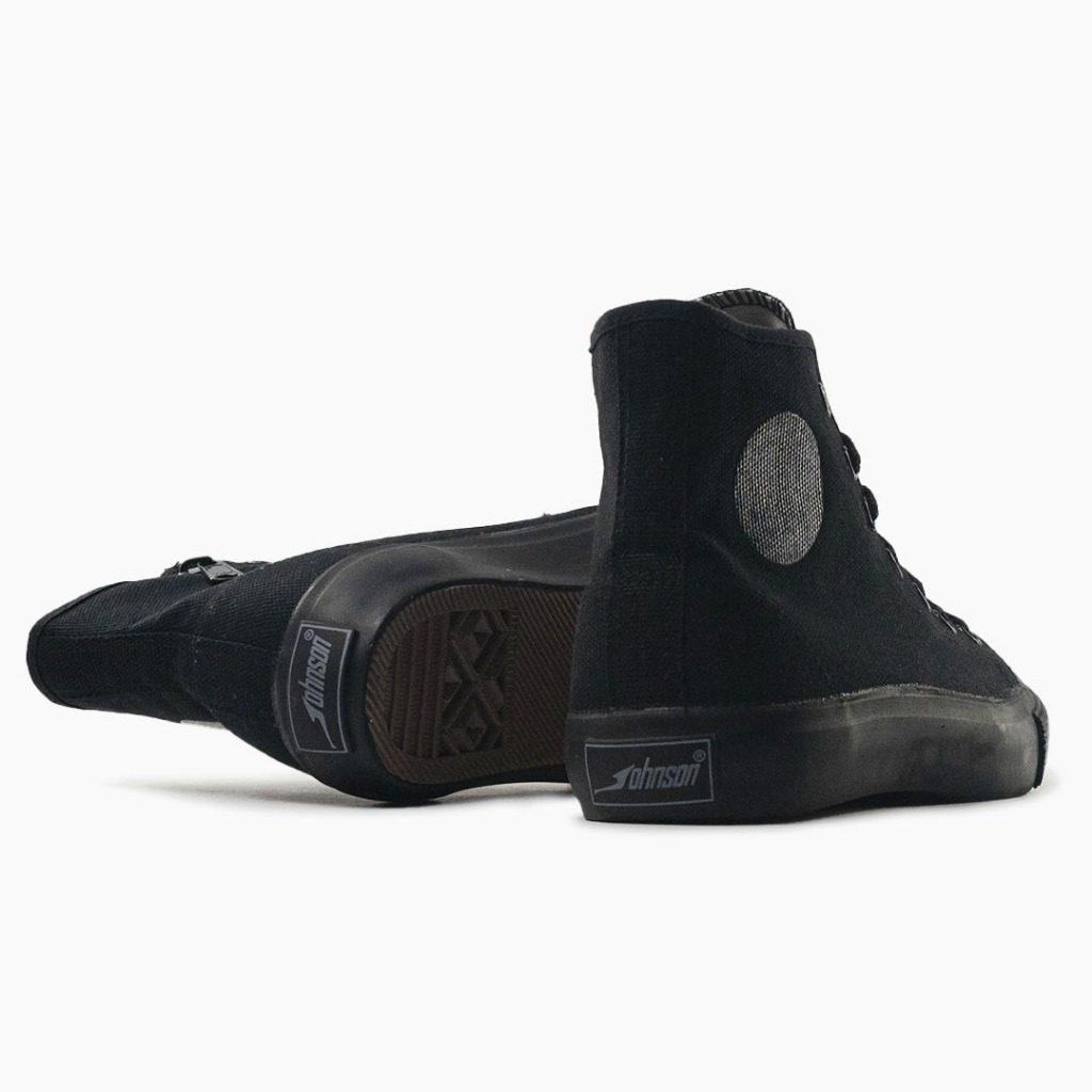 SEPATU SNEAKERS JOHNSON - ZIPPER HIGHCUT (HC) BLACK MONO
