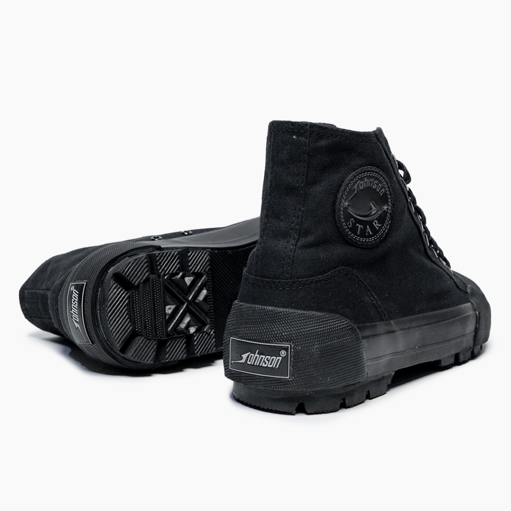 SEPATU SNEAKERS JOHNSON - STAR HIGHCUT (HC) ALL BLACK