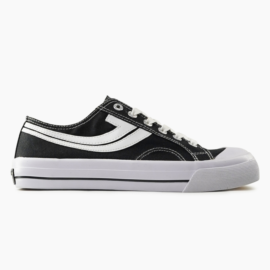 SEPATU SNEAKERS JOHNSON - GALAXY V LOWCUT (LC) BLACK WHITE