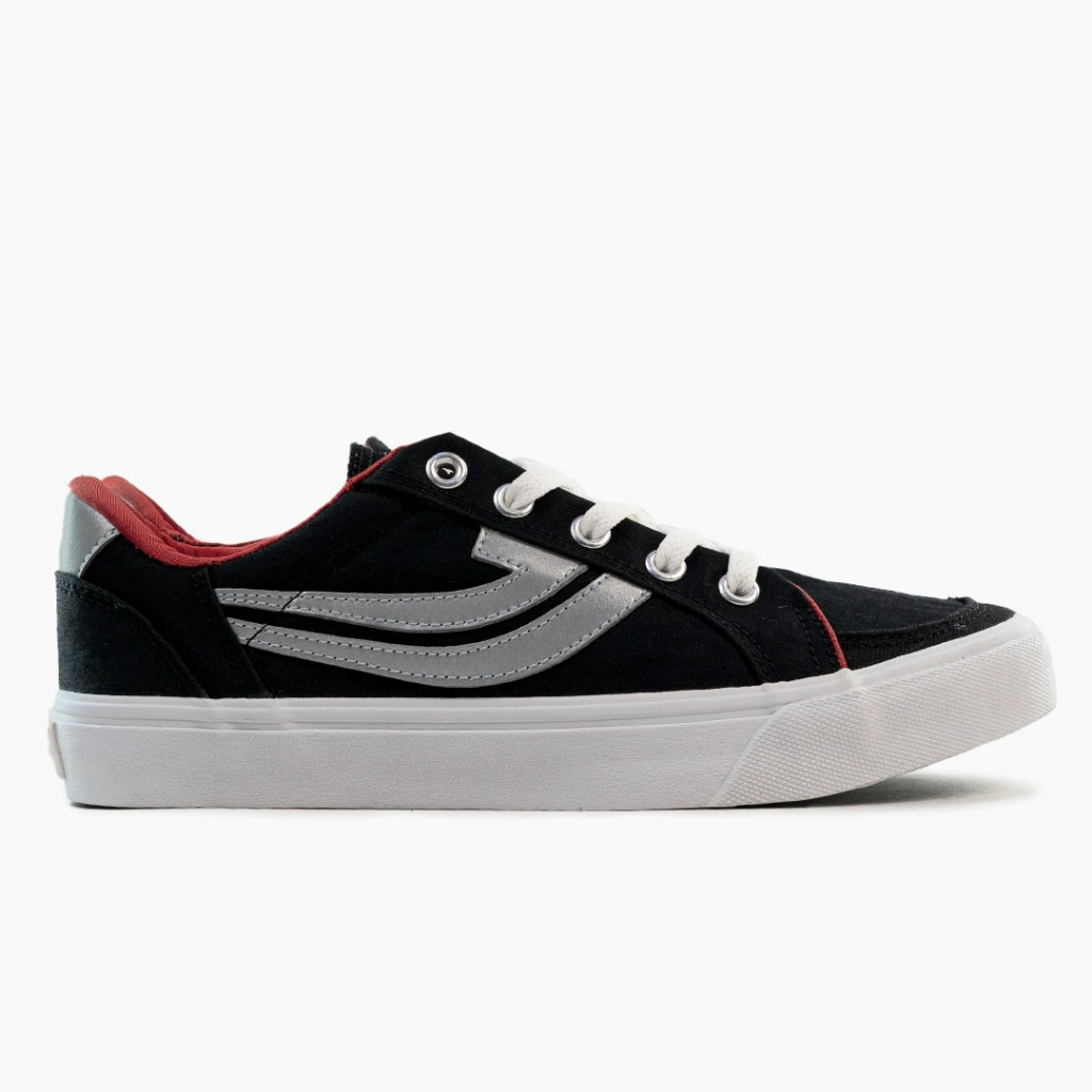 SEPATU SNEAKERS JOHNSON - ORION LOWCUT (LC) BLACK WHITE 3M