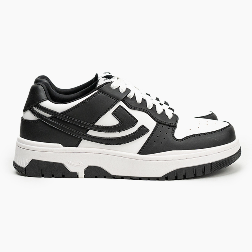 SEPATU SNEAKERS JOHNSON - OMEGA V.2 LOWCUT (LC) BLACK WHITE