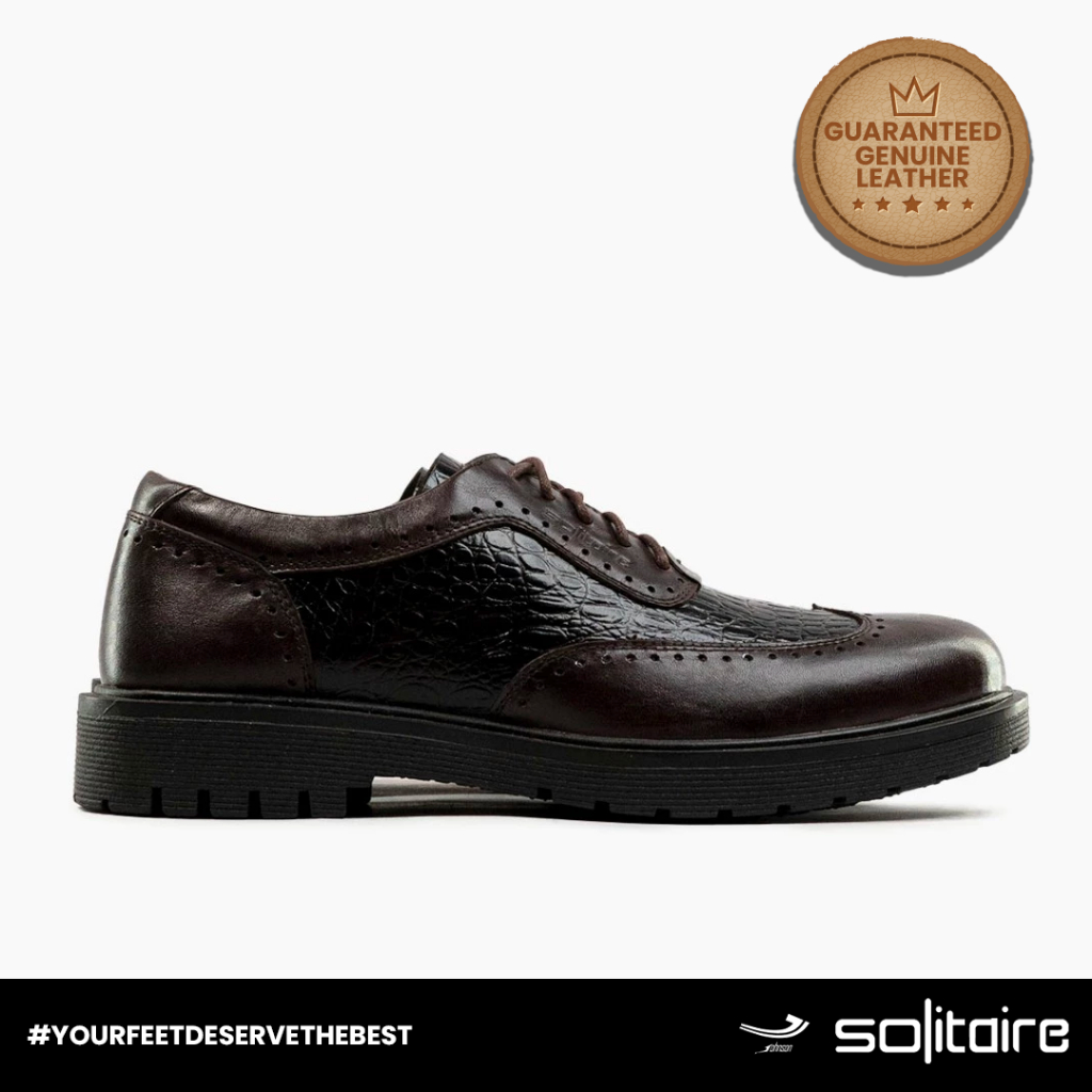 Sepatu Kulit Pria Johnson SOLITAIRE - F01 COFFEE