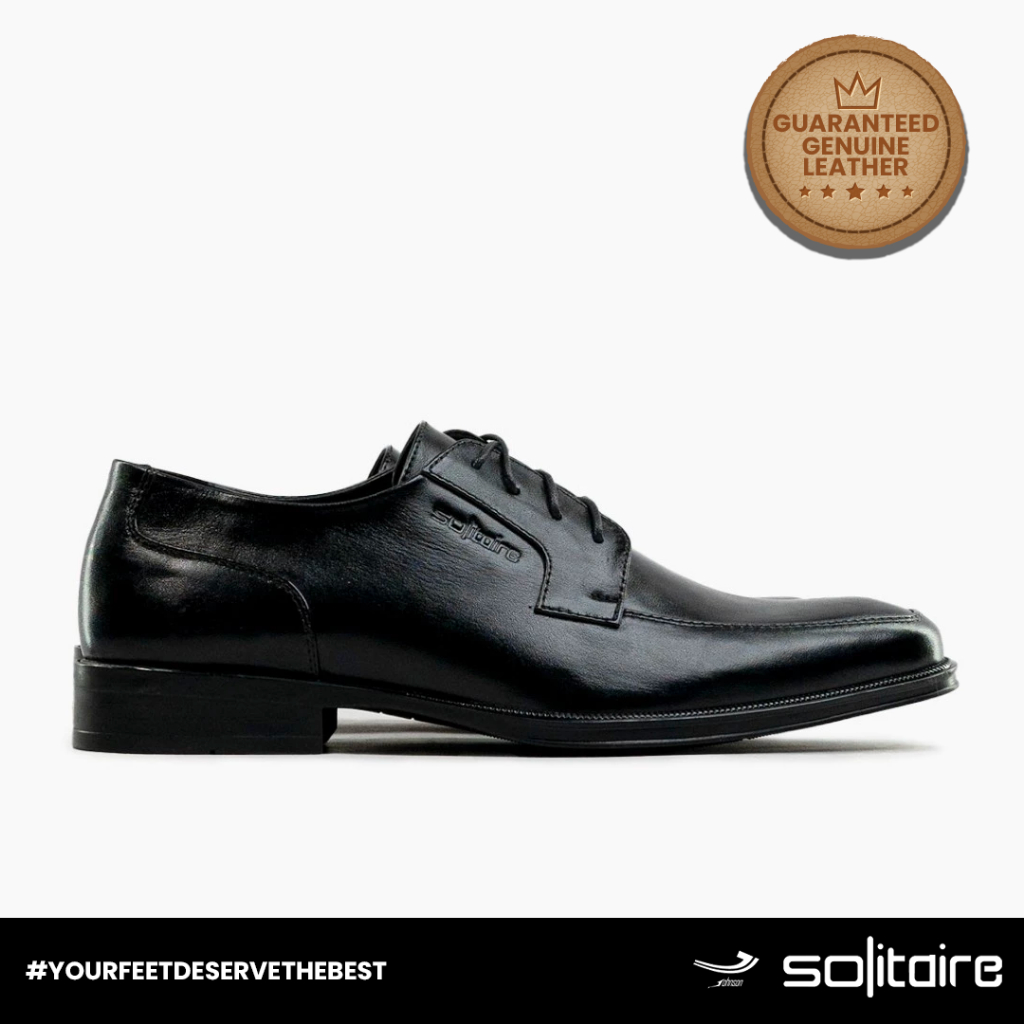 Sepatu Kulit Pria Johnson SOLITAIRE - F03 BLACK