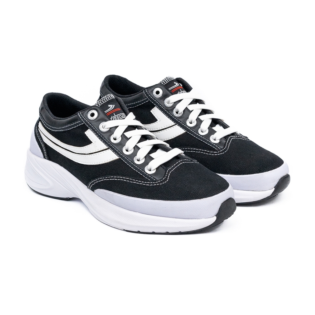 SEPATU SNEAKERS JOHNSON - BLITZ LOWCUT (LC) BLACK WHITE