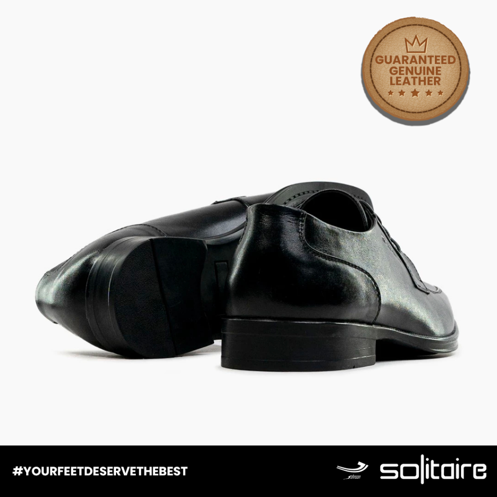 Sepatu Kulit Pria Johnson SOLITAIRE - F03 BLACK
