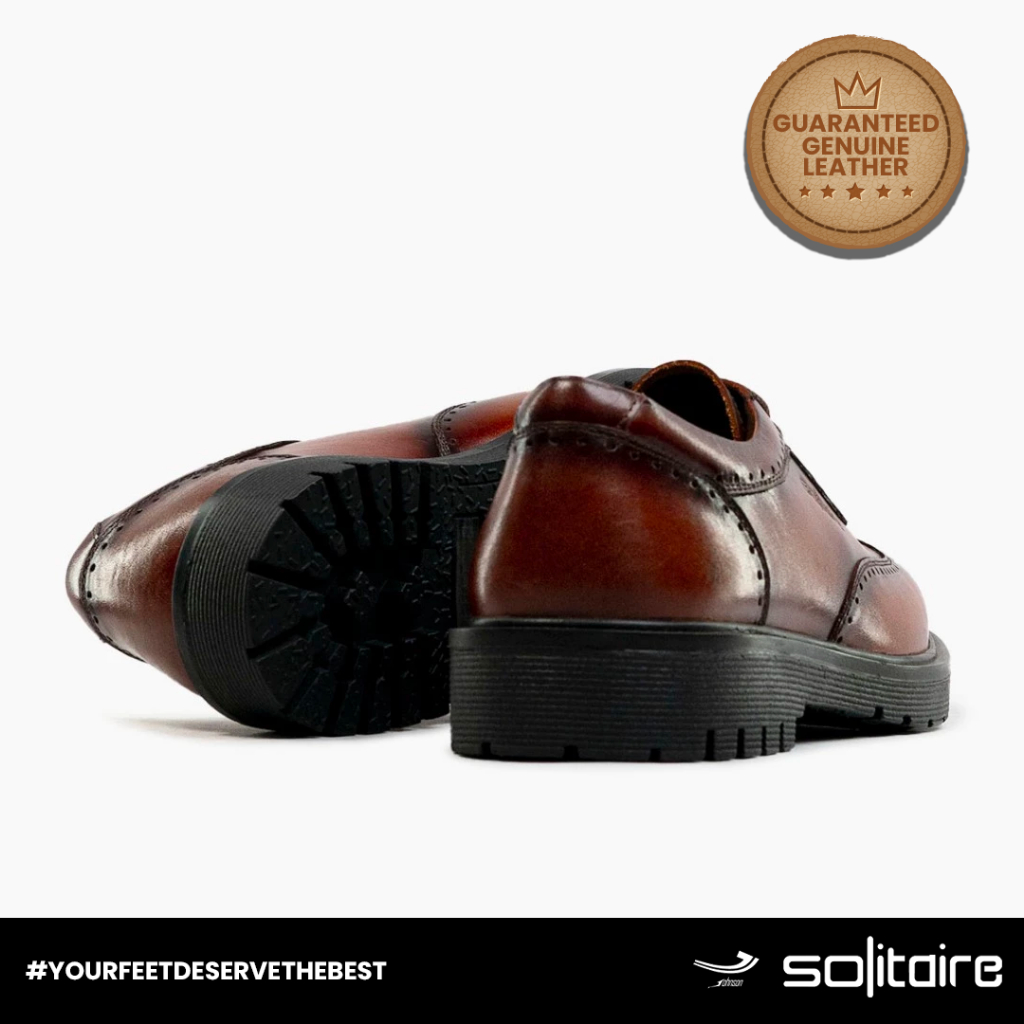 Sepatu Kulit Pria Johnson SOLITAIRE - F02 BROWN
