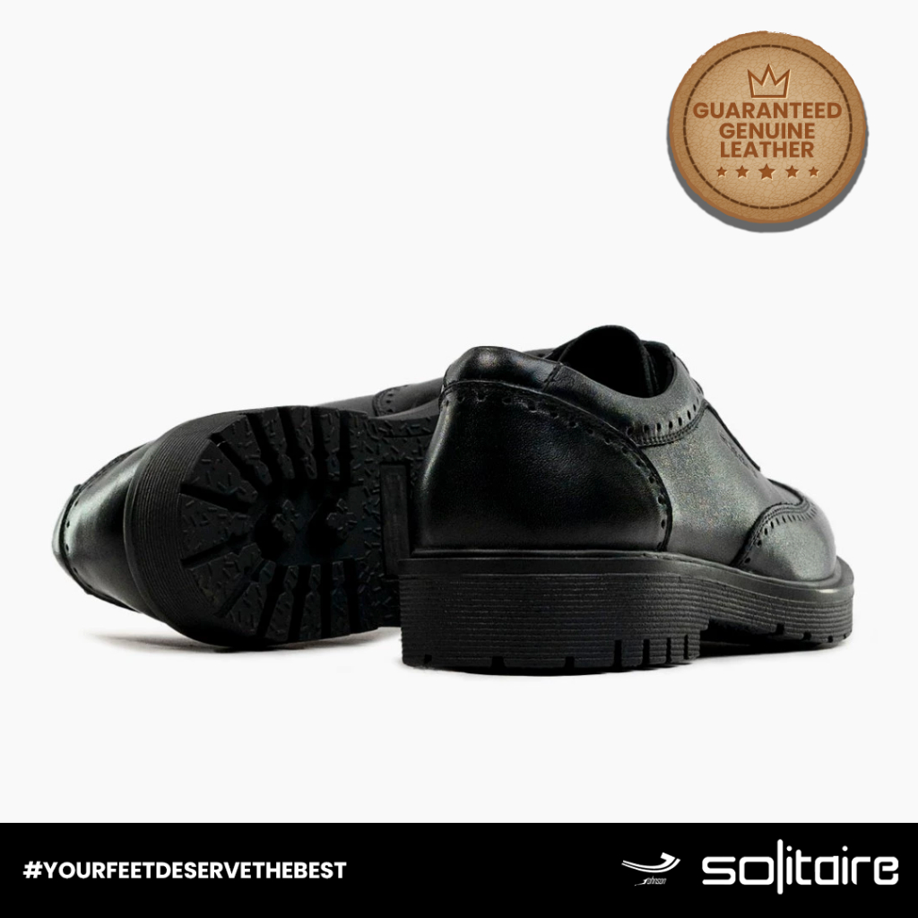 Sepatu Kulit Pria Johnson SOLITAIRE - F02 BLACK