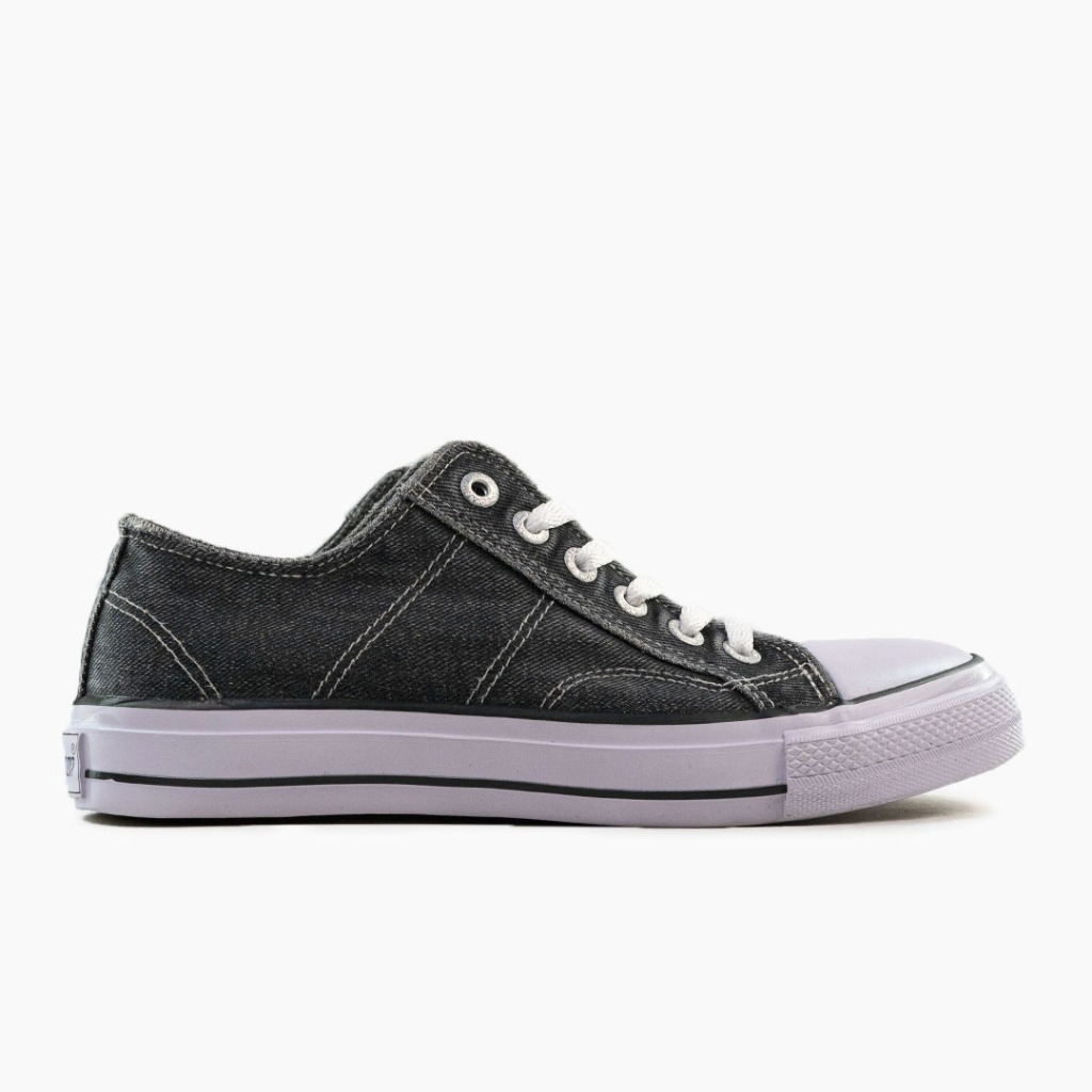 SEPATU SNEAKERS JOHNSON - CLASSIC LOWCUT (LC) DENIM BLACK