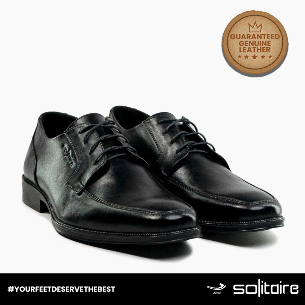 Sepatu Kulit Pria Johnson SOLITAIRE - F03 BLACK