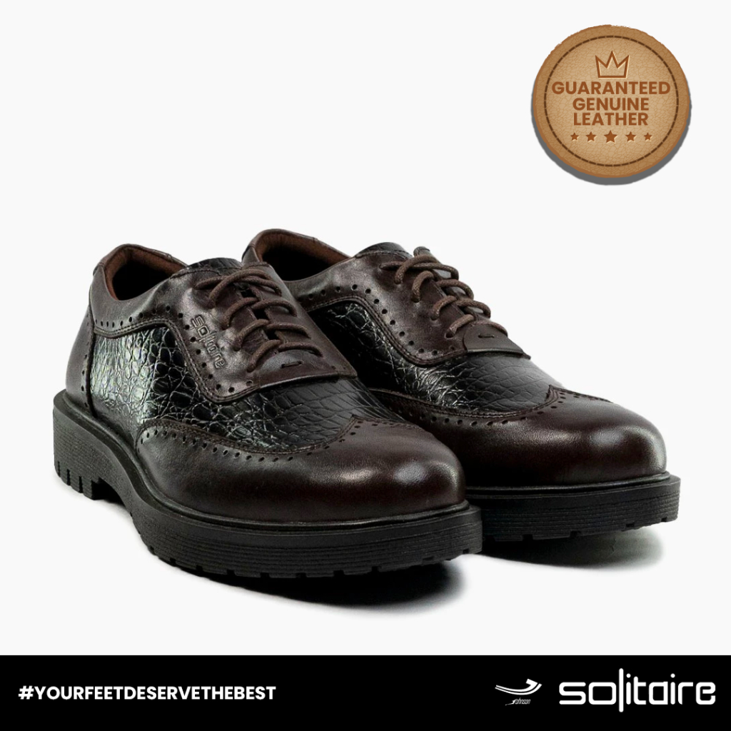 Sepatu Kulit Pria Johnson SOLITAIRE - F01 COFFEE