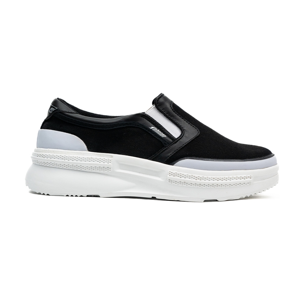 SEPATU SLIP ON JOHNSON - SPARK BLACK WHITE