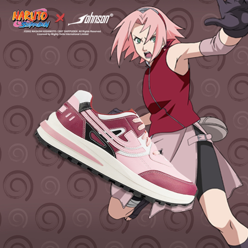 SEPATU SNEAKERS JOHNSON X NARUTO SHIPPUDEN - SAKURA