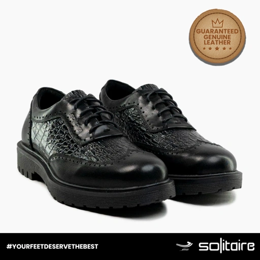 Sepatu Kulit Pria Johnson SOLITAIRE - F01 BLACK