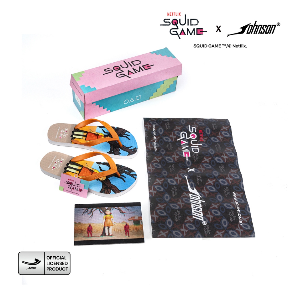 SANDAL JEPIT JOHNSON X SQUID GAME DESIGN 8 | FLIP FLOP
