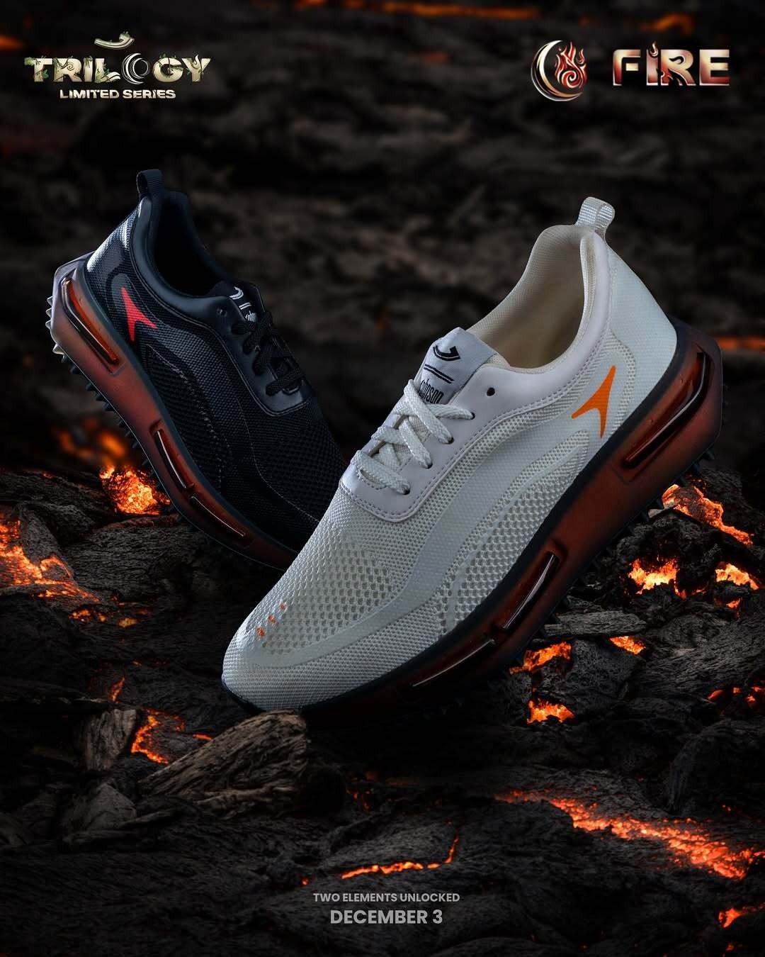 SEPATU SNEAKERS JOHNSON - FIRE BLACK