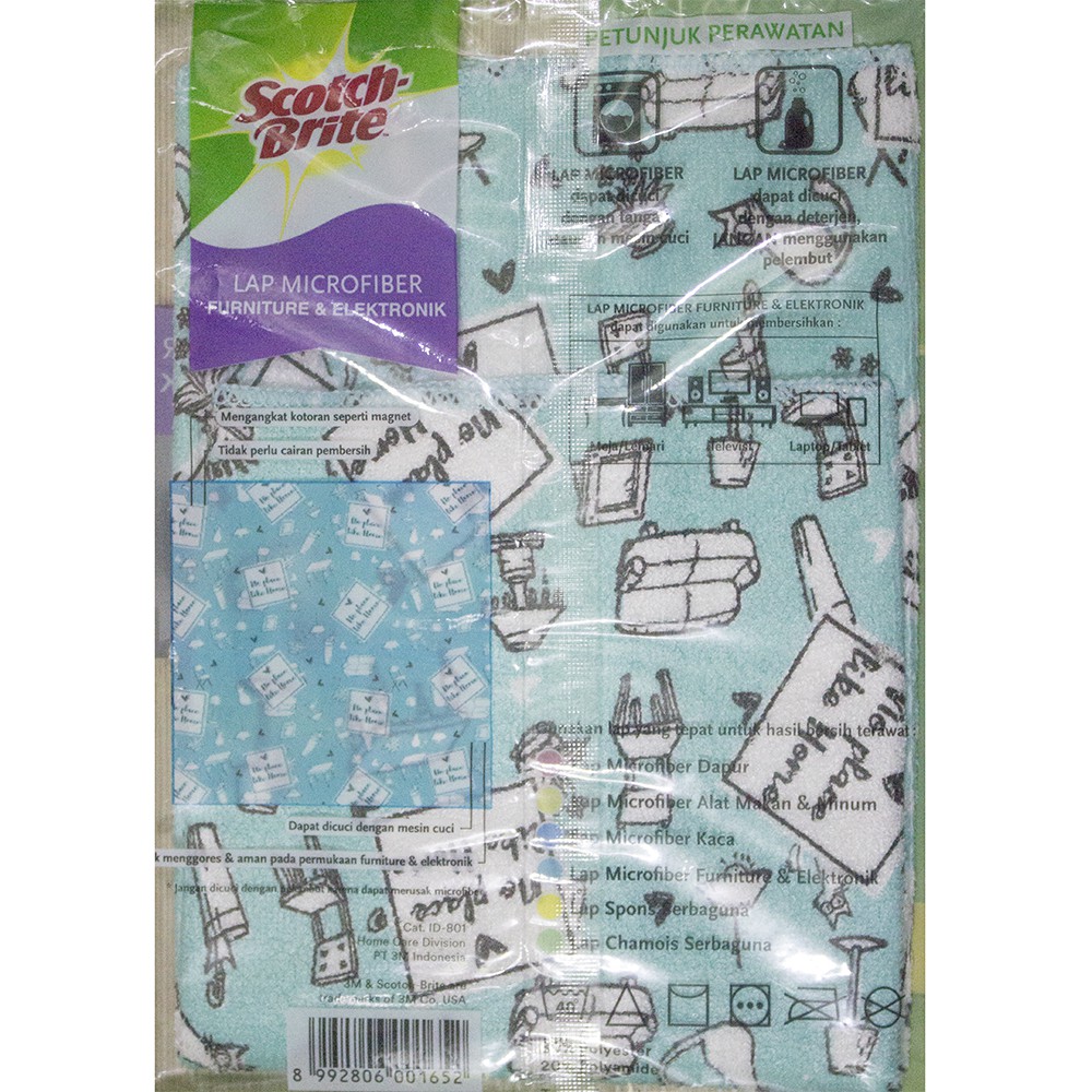 Scotch Brite Kain Lap Microfiber 3M Elektronik dan Furniture ID-801B