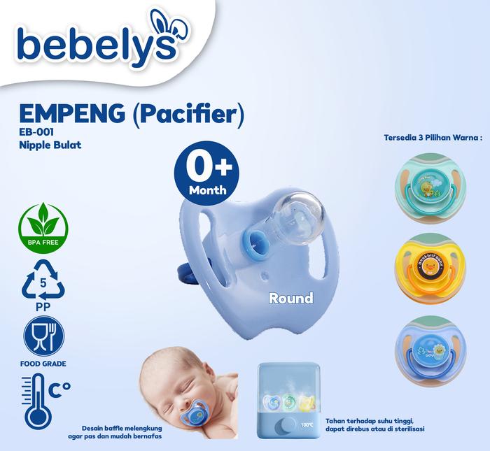 BEBELYS EMPENG BAYI PACIFIER EMPENG BULAT EMPENG GEPENG ORTHODONTIC