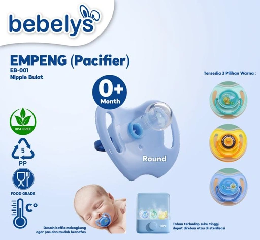 BEBELYS EMPENG BAYI PACIFIER EMPENG BULAT EMPENG GEPENG ORTHODONTIC