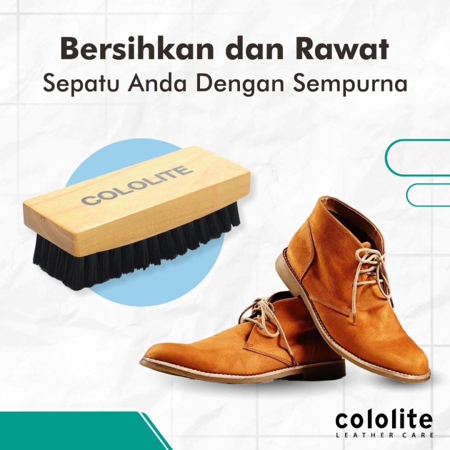 Sikat Sepatu kayu Shoe Brush lembut sikat kotak semir Cololite 0013