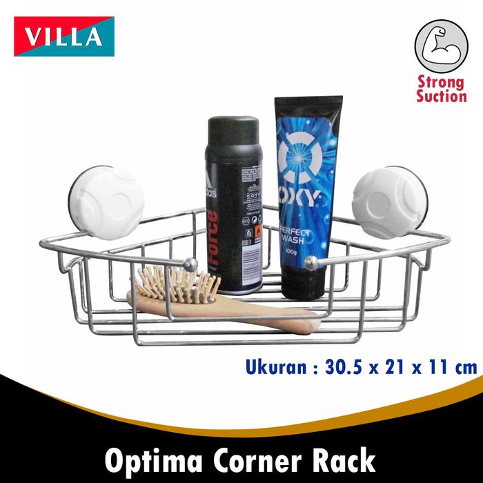 Rak kamar mandi Stainless Steel sudut corner rack Villa optima 0232