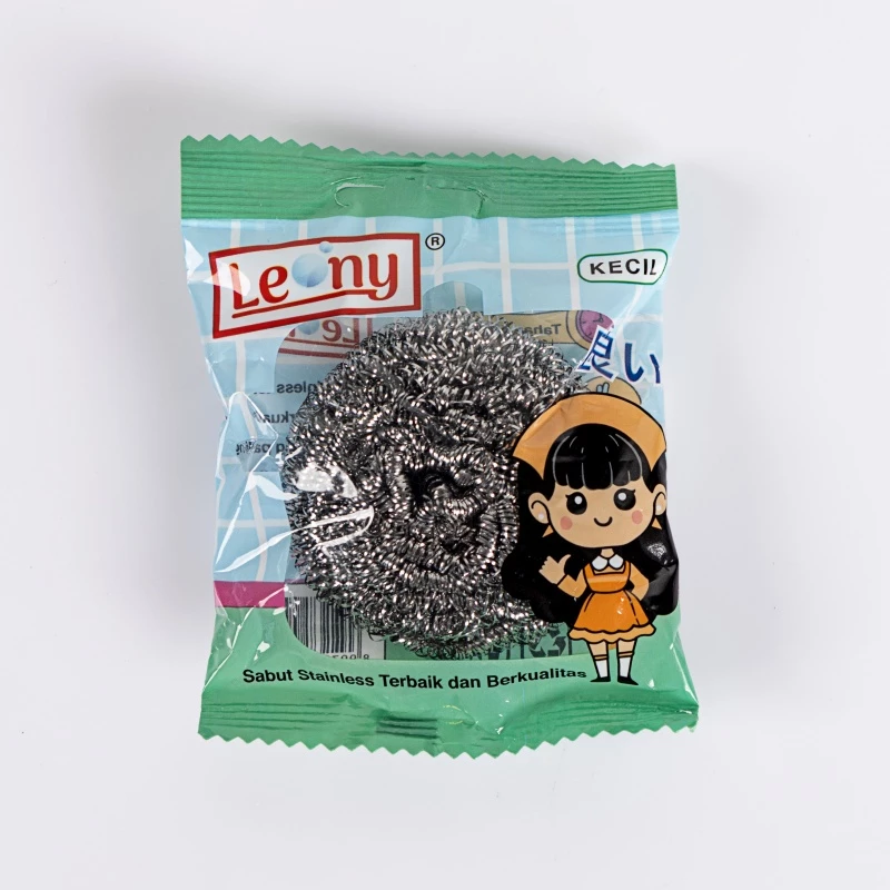 Sabut Stainless Leony Kecil Anti Karat kawat gosok panci Tahan Lama