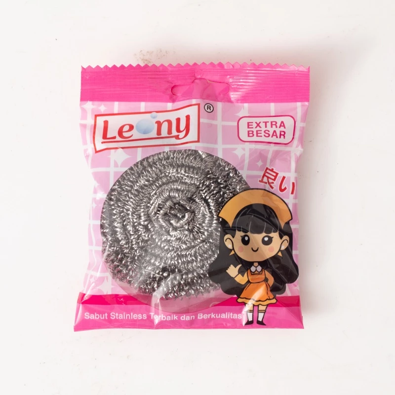 Sabut Stainless Leony Extra Besar Anti Karat kawat gosok panci Tahan Lama