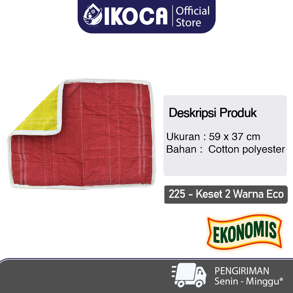 Keset Lantai Kamar Mandi Lap Kaki 2 Warna Bolak Balik IKOCA IKO-225