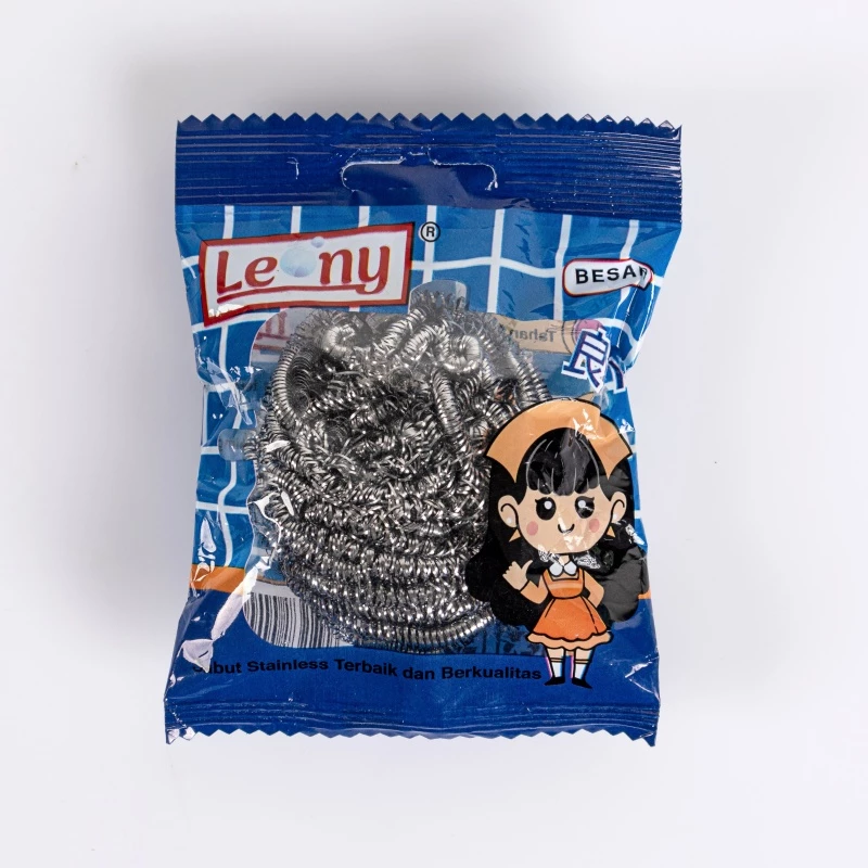 Sabut Stainless Leony Besar Anti Karat kawat gosok panci Tahan Lama