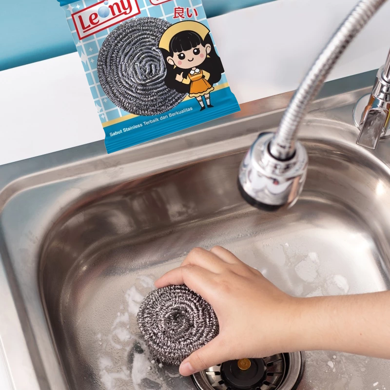 Sabut Stainless Leony Super Jumbo Anti Karat kawat gosok panci Tahan Lama