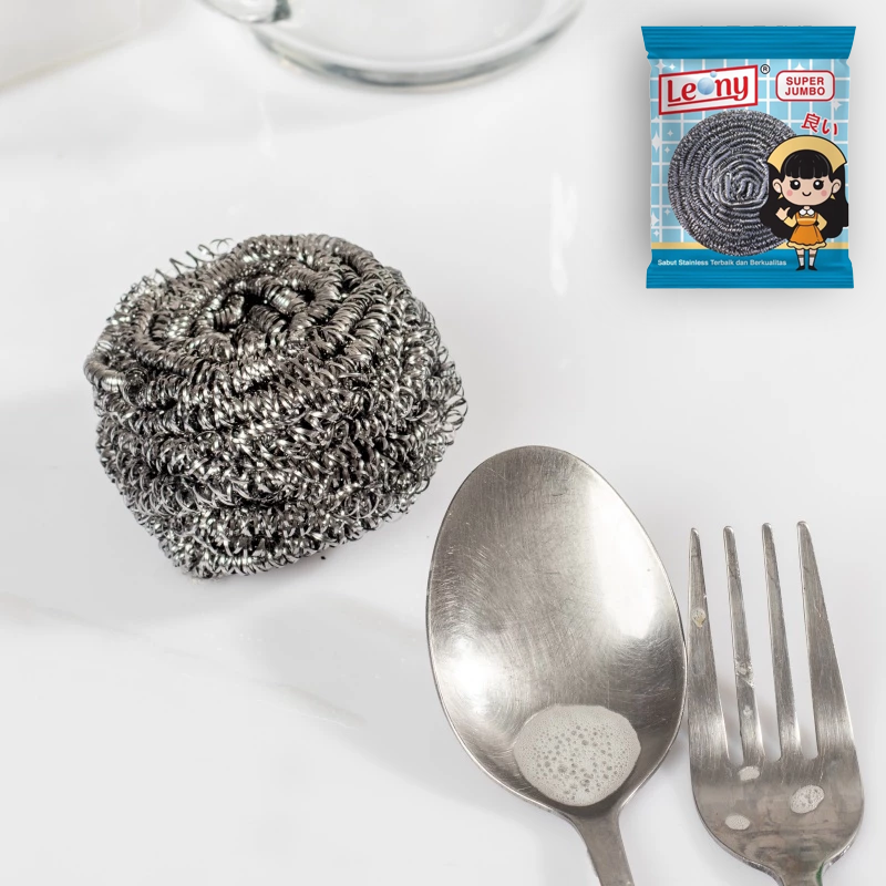 Sabut Stainless Leony Super Jumbo Anti Karat kawat gosok panci Tahan Lama