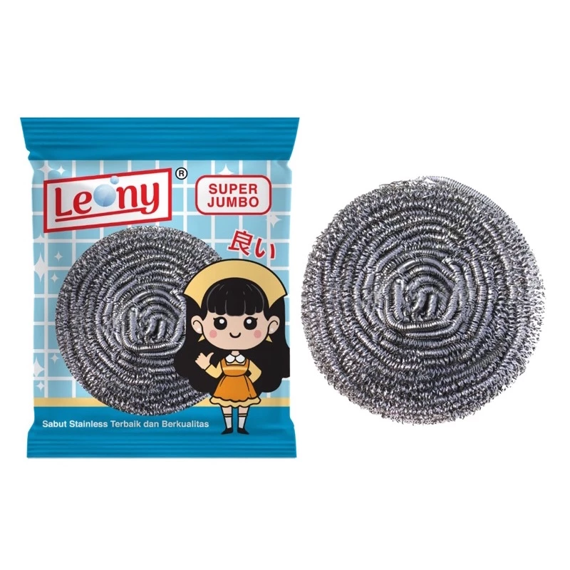 Sabut Stainless Leony Super Jumbo Anti Karat kawat gosok panci Tahan Lama