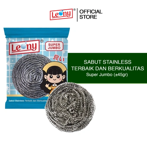 Sabut Stainless Leony Super Jumbo Anti Karat kawat gosok panci Tahan Lama