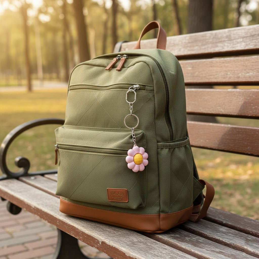 Ktmstore - Flower Clicker Fidget Keychain Gantungan Kunci Bunga Daisy Sunflower - Stress Relief Toy 3D Printed