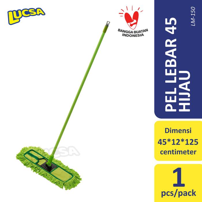 Pel Lebar 45cm Alat Pel Sapu Lantai Lobby Set Dust Mop Lucsa LM-150