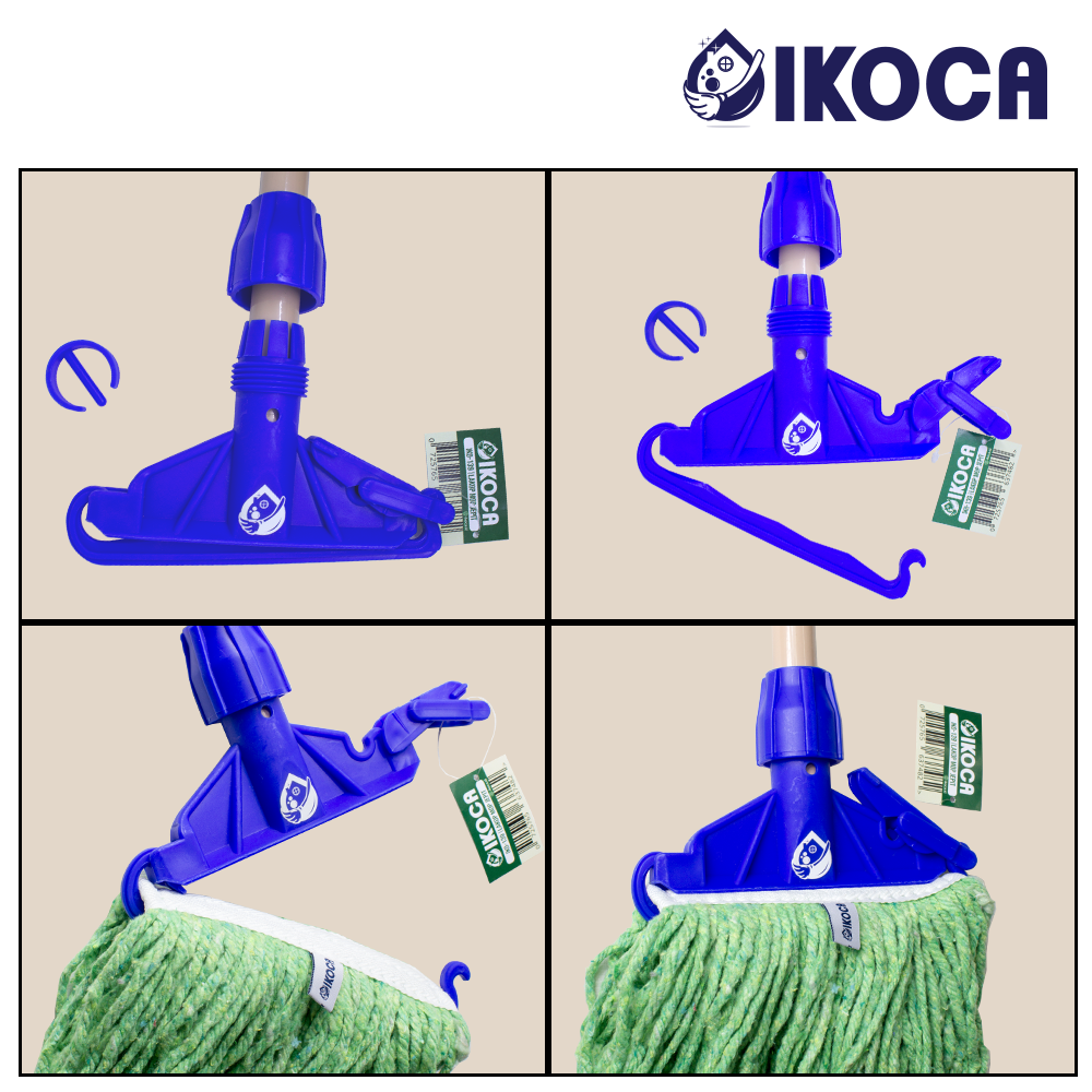 Lakop plastik pel jepit Mop Holder Mop Clip Penjepit IKOCA IKO-139