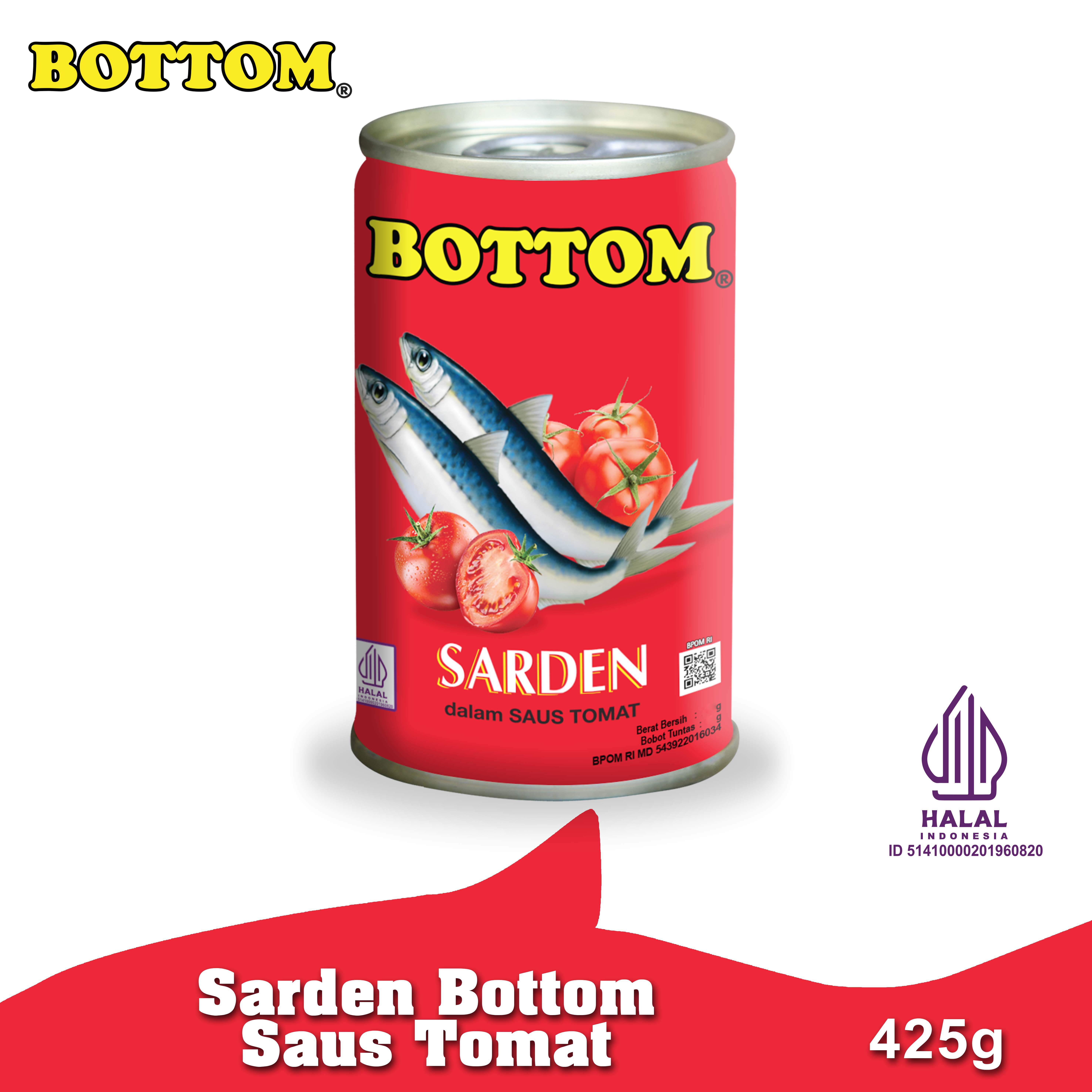 Bottom Sarden saus tomat Makanan Kaleng 425 g