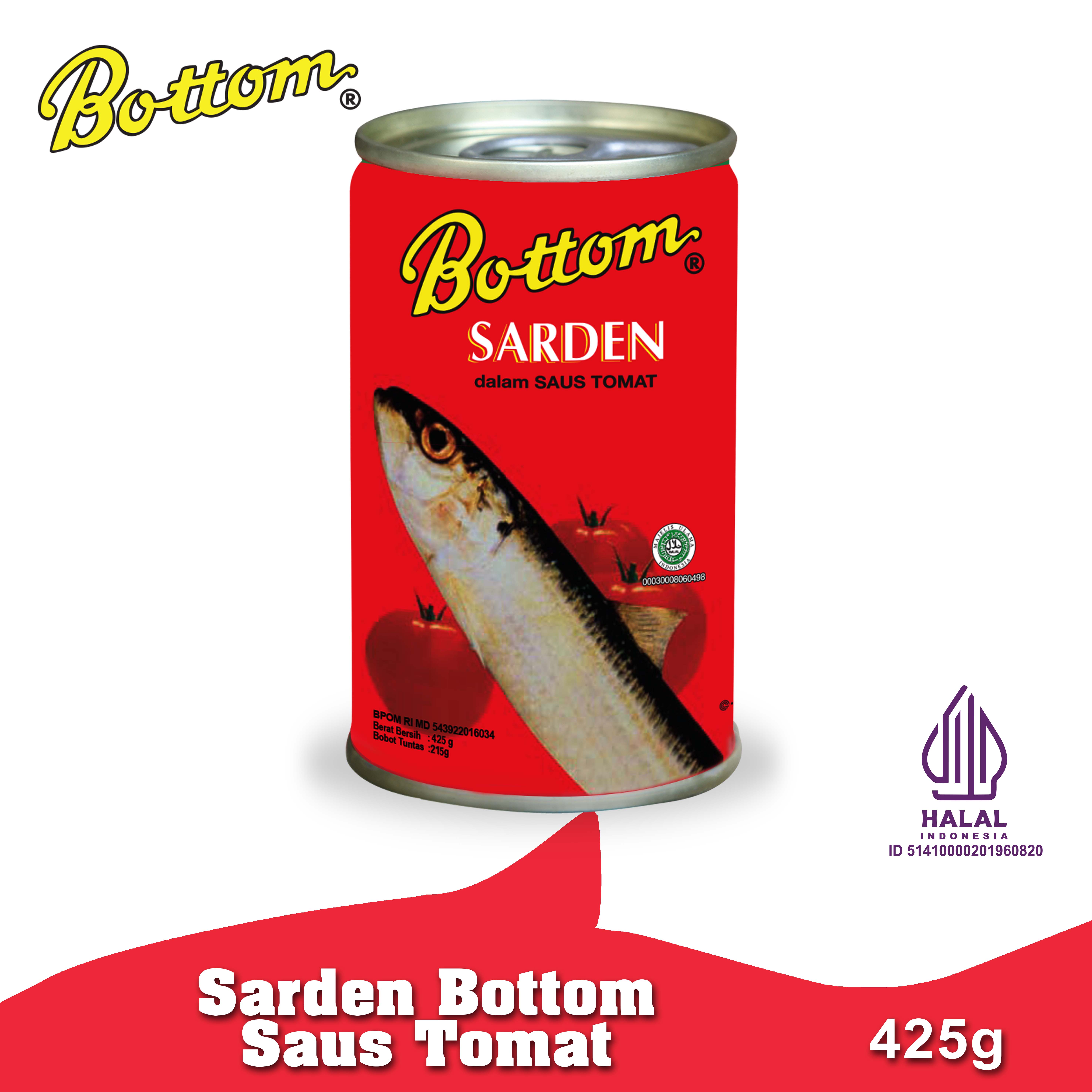Bottom Sarden saus tomat Makanan Kaleng 425 g