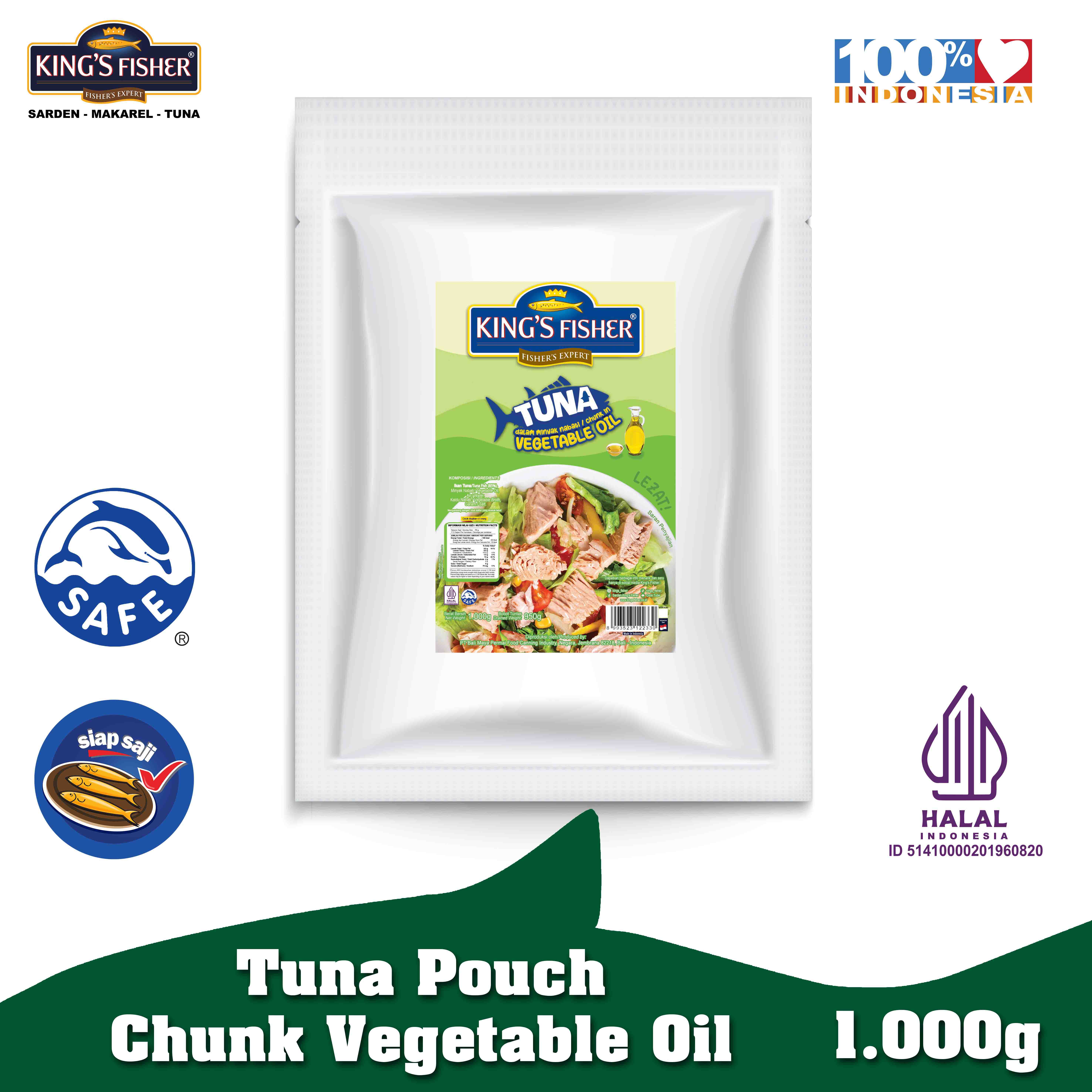 King's Fisher Tuna Minyak Nabati in Oil Pouch Tuna Ikan Kaleng 1000 gr