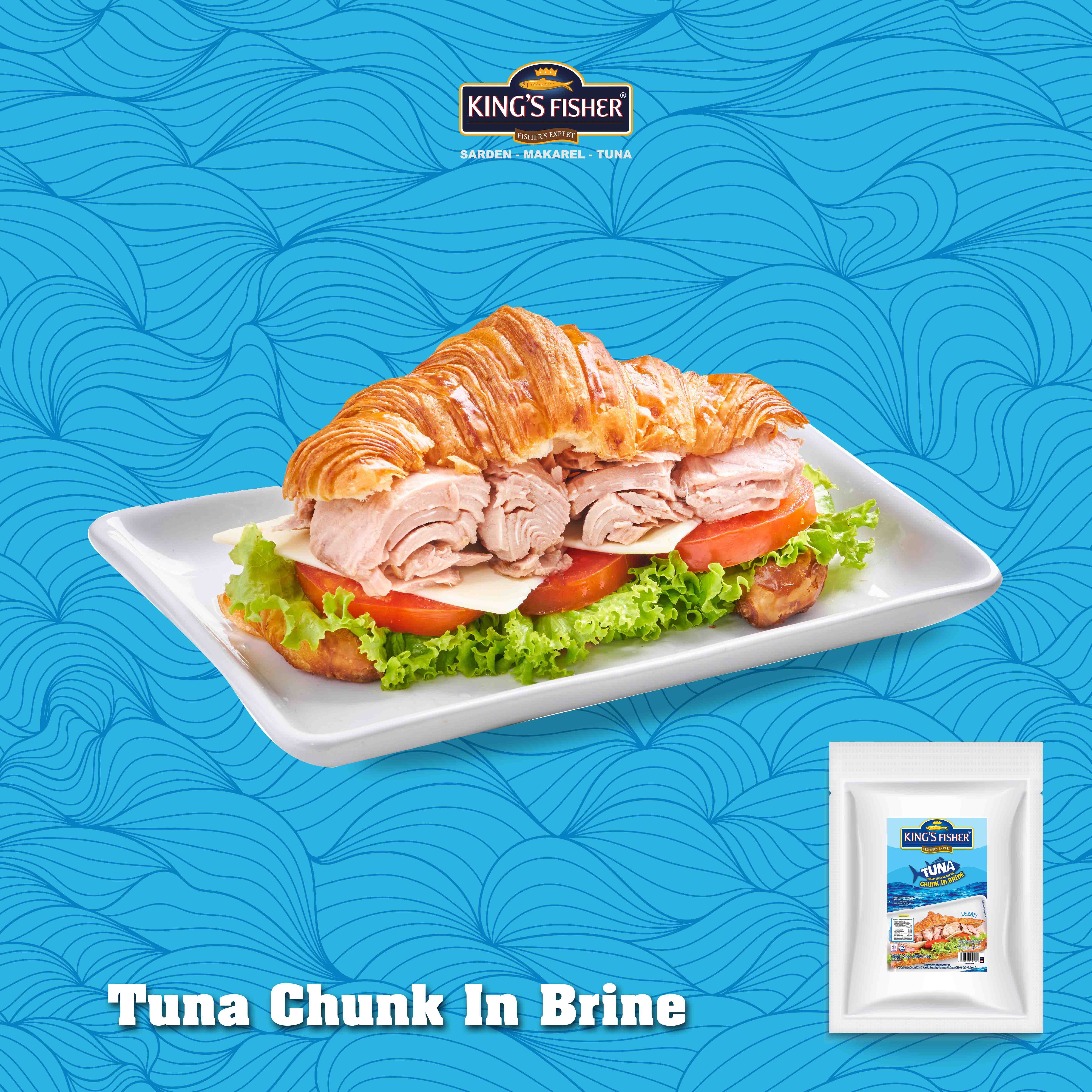 King's Fisher Tuna Air Garam Pouch Tuna Ikan Kaleng in Brine 1000 gr