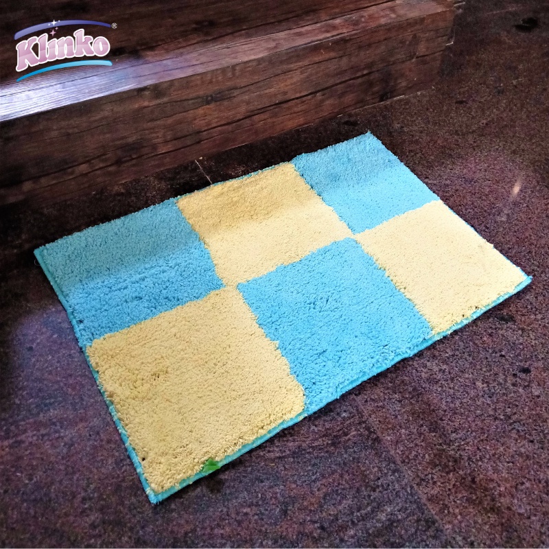 Keset Kaki Motif Kotak Banyak Warna Keset Pintu Keset rumah Klinko