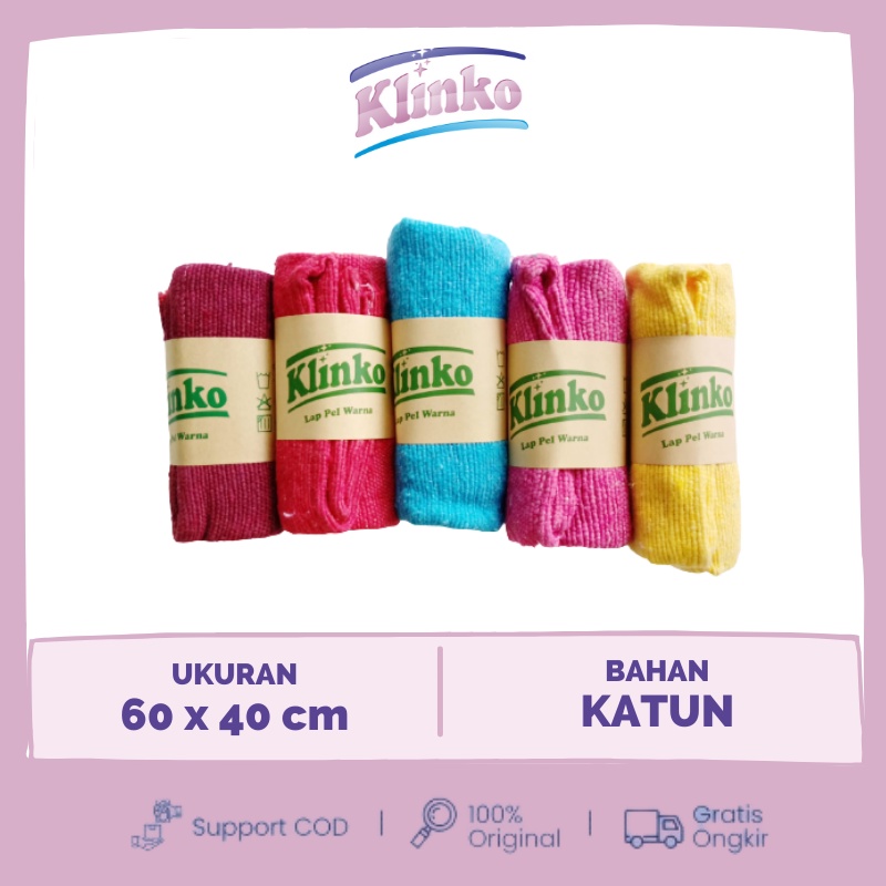LIPAT Kain Lap Pel Lantai Besar Dapur Lap Katun Serap Tinggi Warna Klinko