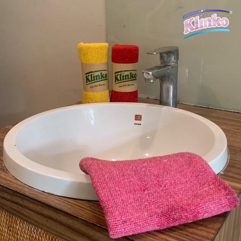 GULUNG Kain Lap Pel Lantai Besar Dapur Lap Katun Serap Tinggi Warna Klinko